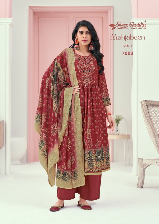 Mahajbeen Vol 7 By Shree Shalika Printed Lawn Cotton Dress Material Wholesale Online
